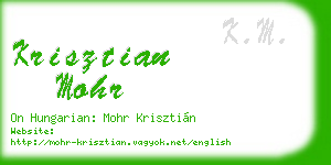 krisztian mohr business card