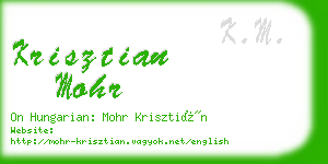 krisztian mohr business card